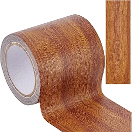 GORGECRAFT 2.2 Inch x 15Ft Wood Textured Adhesive Repair Tape Self Adhesive Patch Realistic Wood Grain Repair Tape High-Adhesive Repair Tape Simulation for Desk Chair Door Floor Furniture(Peru)