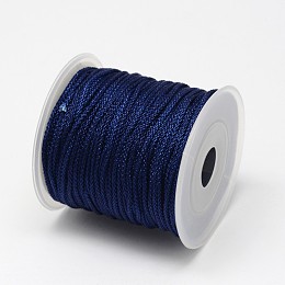 Honeyhandy Braided Nylon Threads, Prussian Blue, 2mm, about 25.15 yards(23m)/roll