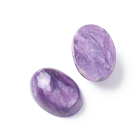 Honeyhandy Natural Charoite Cabochons, Oval, 14x10x5.5~6mm