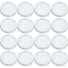 GORGECRAFT 16pcs Mason Flower Jar Insert Lid 2.64"/67mm Inner Diameter Plants Organizer Frog Lids Auspicious Cloud Pattern Glass Bottle Covers for Mouth Mason Canning Jars Fixed Tools