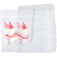 PandaHall Elite 300pcs Clear Resealable Bags 5x7m Plastic Zip Bags for Small Items Jewelry Packing, Unilateral Thickness: 0.15mm