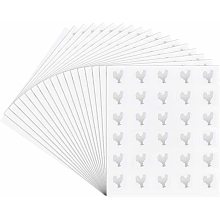 OLYCRAFT 2400Pcs Rooster Pattern Meal Stickers 0.5" Silver Food Choice Sticker Kitchen Stickers Chicken Wedding Meal Indicator Stickers Meal Stickers for Place Card Wedding Party Supplies