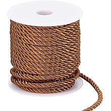 PandaHall Elite Twisted Rope Trim Thread, 5mm Twisted Cord 59 Feet Decorative Rope for DIY, Crafts, School Projects, Home Decors, Curtain Tieback, Honor Cord (Saddle Brown)