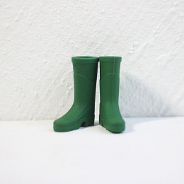 Honeyhandy Miniature Plastic Rainboot Display Decorations, for Dollhouse, Green, 27x9x34mm