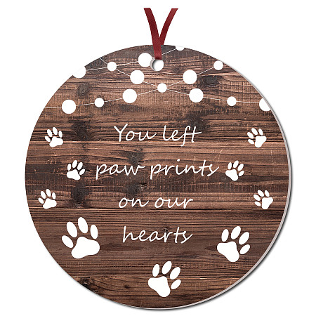 CRASPIRE Memorial Ornaments Loss Of Pet Dog Cat Sympathy Gifts Remembrance Pets 3 inch Ornaments Christmas Tree Pendant with Ribbon and Gift Box Memorial Ornaments for Loss of Loved One