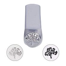 BENECREAT 6mm 1/4" Tree of Life Design Stamps, Metal Punch Stamp Stamping Tool - Electroplated Hard Carbon Steel Tools to Stamp/Punch Metal, Jewelry, Leather, Wood