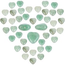 SUNNYCLUE 1 Box 40Pcs Heart Shape Green Aventurine Beads Gemstone Semi Precious Stone Loose Spacer Bead Healing Power Beads for Adults DIY Necklace Bracelet Earring Jewellery Making Crafts