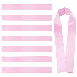 CRASPIRE 8PCS Blank Satin Sash Pink Writable Shoulder Straps 3.7inch Wide DIY Pageant Sash for Birthday, Graduation, Anniversary, Wedding