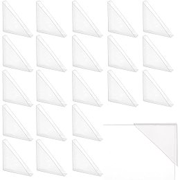 NBEADS 50 Pcs Transparent Photo Corners, 1.36×1.36" Clear Plastic Corner Protectors Picture Frame Mounting Corners for DIY Album, Scrapbook, Journal, Photographs, Certificates, Pictures, Inner:0.24"