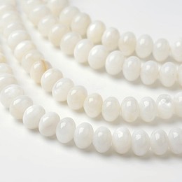 ARRICRAFT Dyed Natural Freshwater Shell Rondelle Bead Strands, Old Lace, 6x4mm, Hole: 1mm, about 91pcs/strand, 15.6 inches