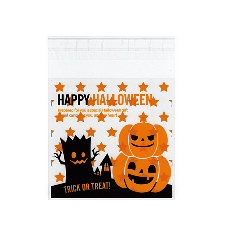Rectangle OPP Cellophane Bags for Halloween, Colorful, 13.2x9.9cm; Unilateral Thickness: 0.035mm; Inner Measure: 9.7x9.9cm; about 95~100pcs/bag