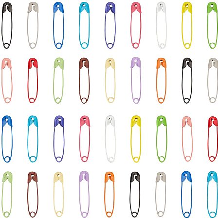 Arricraft 100PCS Premium Safety Pins, Colored Safety Pins Bulk Sewing Pins for DIY Craft Making and Clothing, Knitting Stitch Marker-Mixed Color