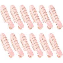 SUPERFINDINGS 12pcs 4.13x1.18x0.94Inch Natural Fluffy Hair Clip Light Salmon Volumizing Hair Root Clips Hair Root Self Grip Hair Clip for Women