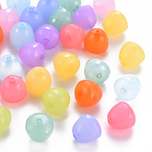 Arricraft Transparent Acrylic Beads, Dyed, Faceted, Teardrop, Mixed Color, 15x14.5mm, Hole: 2mm