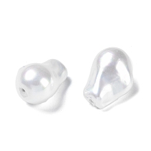 Glass Imitation Baroque Pearl with Irregular Shapes, Seashell Color, 21x15.5x12.5mm, Hole: 1.2mm