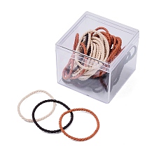 Honeyhandy Rubber Elastic Hair Band, Mixed Color, 2mm, Inner Diameter: 43x36mm, 50pcs/box