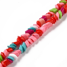 Honeyhandy Handmade Lampwork Beads Strands, Mixed Shapes, Colorful, 1.5~5x4~5x2.5~3mm, Hole: 1mm, about 132~158pcs/strand, 15.75 inch(40cm)