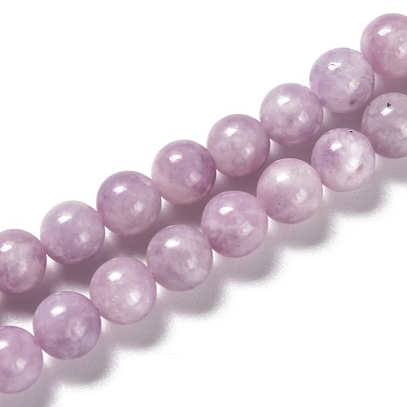 Honeyhandy Natural Lepidolite Beads Strands, Round, 6~7mm, Hole: 0.9mm, about 60pcs/strand, 15.24 inch(38.7cm)