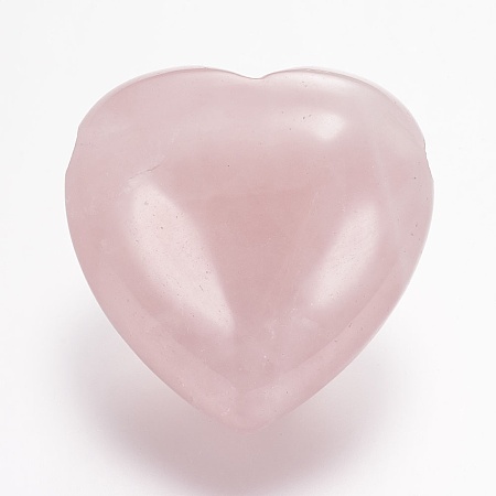 Honeyhandy Natural Rose Quartz Beads, Heart, 13x25x25mm, Hole: 2mm