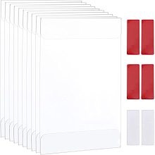 NBEADS 10 Pcs Acrylic Table Card Display Frame, Acrylic Sign Holders Wall Mount Acrylic Price Name Card Display Holder with 20pcs Double Faced Adhesive Tapes for Office, Home, Store, 3.9x6.1x0.14