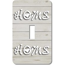 CREATCABIN 2Pcs White Home Single Gang Toggle Light Switch Wall Plate Cover Modern Abstract Acrylic Electrical Outlet Wallplates for Bedroom Kitchen Home Decor, 2.7 x 4.6 Inch