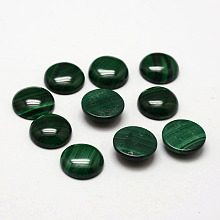 Honeyhandy Natural Malachite Cabochons, Half Round/Dome, 12x4~5.5mm