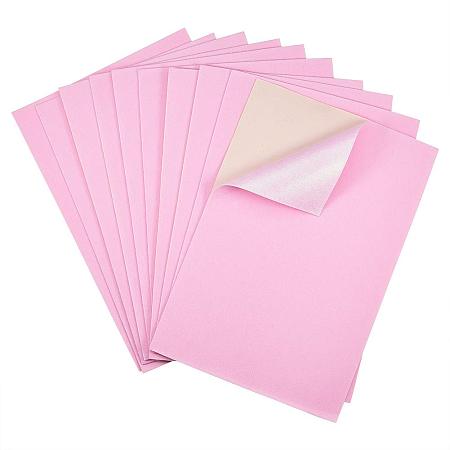 BENECREAT 20PCS Velvet (PearlPink) Fabric Sticky Back Adhesive Back Sheets, A4 Sheet (8.3