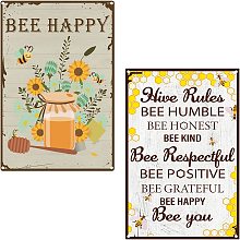 CREATCABIN 2pcs Funny Bathroom Quote Metal Tin Sign Vintage Cow Sign Farm Fresh Milk Metal Tin Sign Wall Art Garden House Plaque for Bathroom Kitchen Cafe Wall Halloween Christmas Decor, 8 x 12 Inch