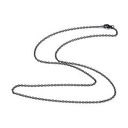 Honeyhandy 304 Stainless Steel Cable Chain Necklace for Men Women, Gunmetal, 23.62 inch(60cm)