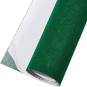 BENECREAT 15.7" x 78.7" Green Self-Adhesive Felt Fabric Shelf Liner for DIY Costume Making and Jewelry Drawer Box Fabric Peel Stick, 1mm Thick