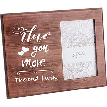 FINGERINSPIRE 10x8inches/25X20cm Going Away Picture Frame Natural Wood Photo Frame Love Romantic Gifts for Boyfriend and Girlfriend Her Him - "I Love You More The End I Win"