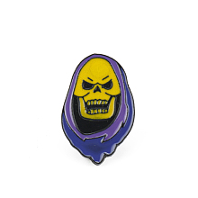 Honeyhandy Halloween Themed Alloy Enamel Brooches, Skull, Indigo, 29x19mm