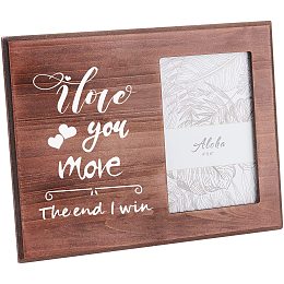 FINGERINSPIRE 10x8inches/25X20cm Going Away Picture Frame Natural Wood Photo Frame Love Romantic Gifts for Boyfriend and Girlfriend Her Him - "I Love You More The End I Win"