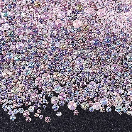 OLYCRAFT 225g Glass Bubble Beads Resin Micro Caviar Beads Filling Beads Nail Glass Beads Thistle Water Droplets Bubble Beads for Resin Crafts and Nail Arts Design 0.4~3mm