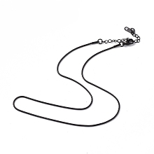 Honeyhandy 304 Stainless Steel Round Snake Chain Necklace for Men Women, Gunmetal, 15.83 inch(40.2cm)