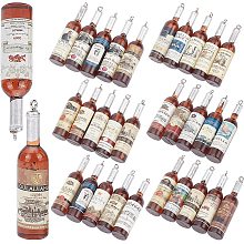 SUNNYCLUE 32pcs Random Label Resin Wine Bottle Charms Bottle Charms Resin Pendants with Iron Loop Earring Necklace Keychain Dangles for DIY Jewellery Making Accessories, Red