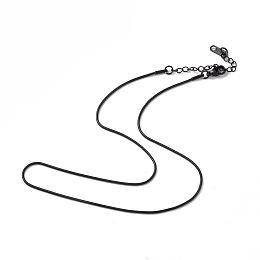 Honeyhandy 304 Stainless Steel Round Snake Chain Necklace for Men Women, Gunmetal, 15.83 inch(40.2cm)