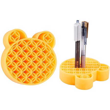 Silicone Makeup Brush Holder Cosmetic Desktop Organizers Storage Box  Diamond