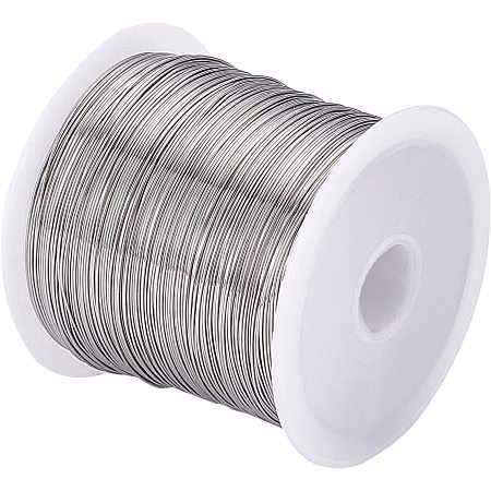 BENECREAT 26 Gauge(0.4mm) 124.6 Feet(38m) Tiger Tail Beading Wire 316 Stainless Steel Wire for Outdoor, Yard, Garden or Jewelry Making Crafts