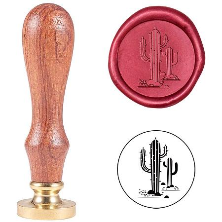PH PandaHall Cactus Wax Seal Stamp Plant Cactus Sealing Stamp for Embellishment of Envelopes, Wine Packages, Gift Packing, Greeting Cards