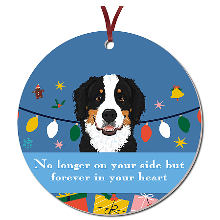 CRASPIRE Memorial Ornaments Loss Of Pet Dog Sympathy Gifts Remembrance Pets 3 inch Ornaments Christmas Tree Pendant with Ribbon and Gift Box Memorial Ornaments for Loss of Loved One