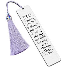 FINGERINSPIRE Friends Gifts Bookmark - Best Friends are Like Stars Stainless Steel Bookmarks with Tassel & Gift Box Durable & Waterproof Metal Engraved Bookmark for Friends Birthday Graduation Gift