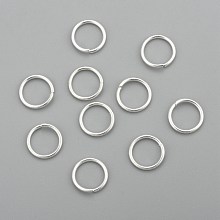 Honeyhandy 304 Stainless Steel Jump Rings, Open Jump Rings, Silver, 18 Gauge, 9x1mm, Inner Diameter: 7mm