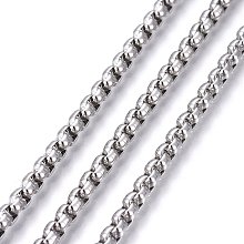 Honeyhandy 304 Stainless Steel Box Chains, Unwelded, Stainless Steel Color, 6mm, Link: 6x5x3.5mm