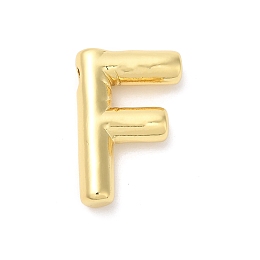 Honeyhandy Eco-Friendly Rack Plating Brass Pendants, Long-Lasting Plated, Lead Free & Cadmium Free, Real 18K Gold Plated, Letter Charm, Letter F, 22x14.5x5mm, hole: 3.5x2mm