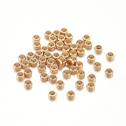 Honeyhandy 201 Stainless Steel Spacer Beads, Column, Golden, 2x1mm, Hole: 1.2mm