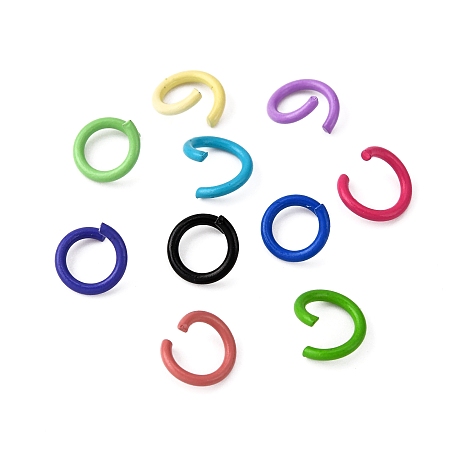 Honeyhandy Iron Jump Rings, Open Jump Rings, Mixed Color, 17 Gauge, 8~8.5x1.2mm, Inner Diameter: 5~6mm