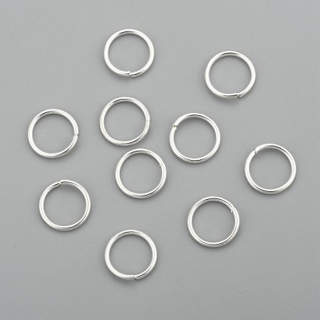 Honeyhandy 304 Stainless Steel Jump Rings, Open Jump Rings, Silver, 18 Gauge, 9x1mm, Inner Diameter: 7mm