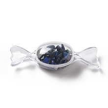 Honeyhandy Natural Lapis Lazuli Chip Decorates, with Transparent Plastic Storage Box, Candy, 25x82.5x23mm