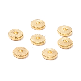 Honeyhandy 202 Stainless Steel Beads, Disc/Flat Round, Real 18K Gold Plated, 8x2mm, Hole: 2mm